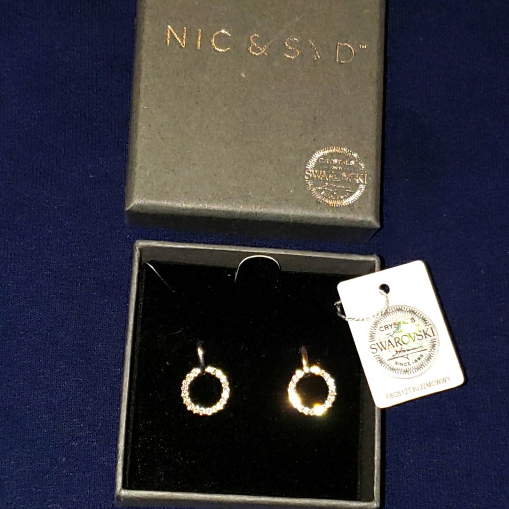 Earrings, Swarovski crystals